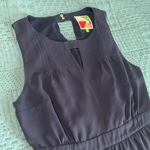 ModCloth midi dress navy blue fervour